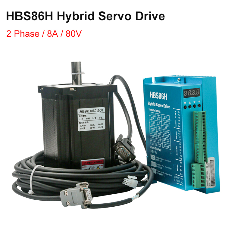 Hybrid Servo Driver Nema 34 8.5Nm - HBS860H Híbrido Servo Driver AC 18-80V