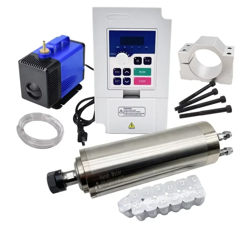 2.2Kw Water Cooled Spindle Kit Vfd - Kit de Motor Spindle CNC Refrigerado