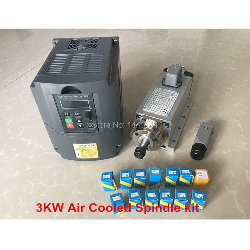Er20 Collet Chuck Spindle Motor 220V - Eixo refrigerado a ar 3kw 220v/380v