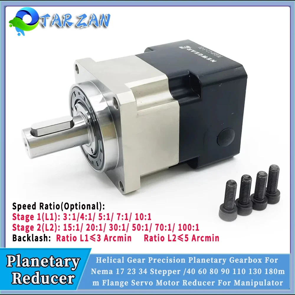 Planetary Gearbox Reducer Nema 23 34 - Engrenagem helicoidal nema23/naema 34, relação de