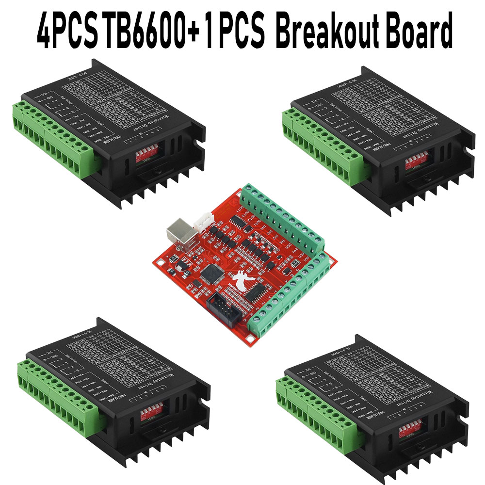 Mach3 Usb Cnc Controller 4 Axis 100Khz - 4 peças driver de motor de