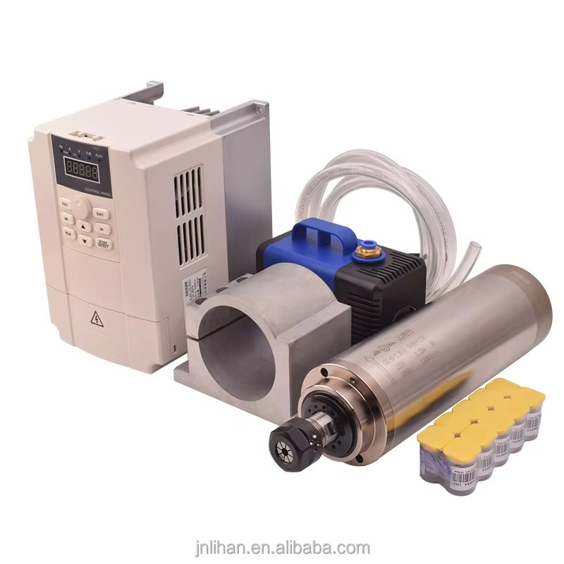 2.2Kw Water Cooled Spindle Kit Vfd - 2.2kw 220v refrigerado a água máquina