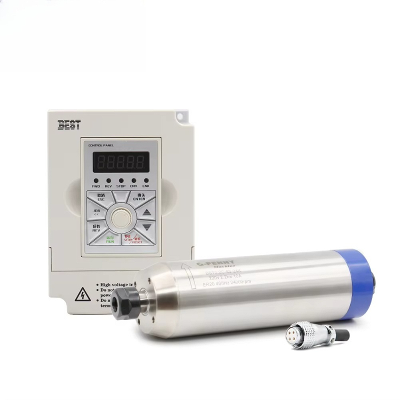2.2Kw Water Cooled Spindle Kit Vfd - Kit de Motor Spindle Refrigerado a