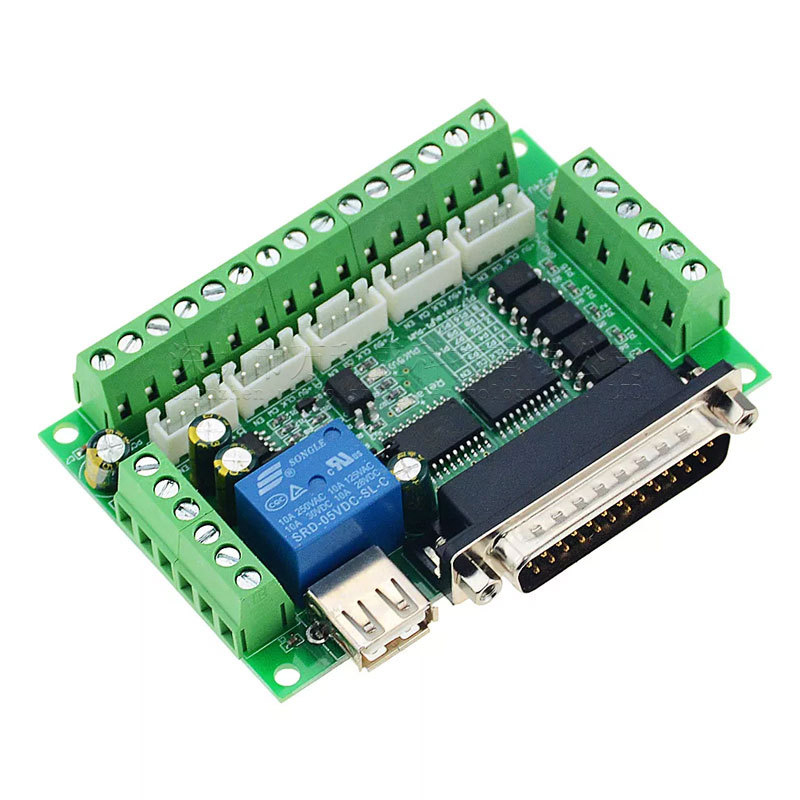 5 Axis Cnc Breakout Board Interface Mach3 - Adaptador de interface cnc de 5