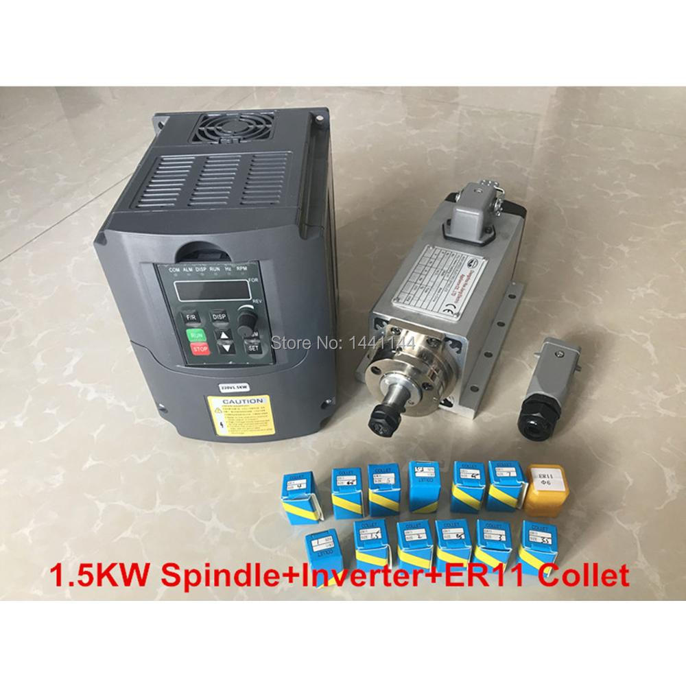 Kit de motor de eixo refrigera - Air Cooled 1.5Kw Spindle Motor Inverter 110V avaliação e preço