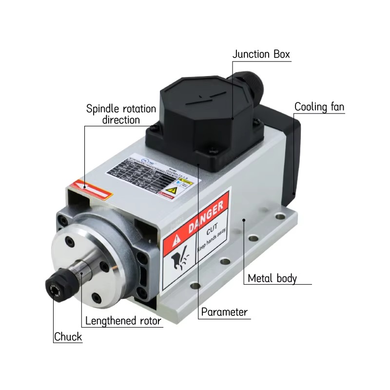 Motor Spindle CNC de Alta Velo - Er20 Collet Chuck Spindle Motor 220V avaliação e preço