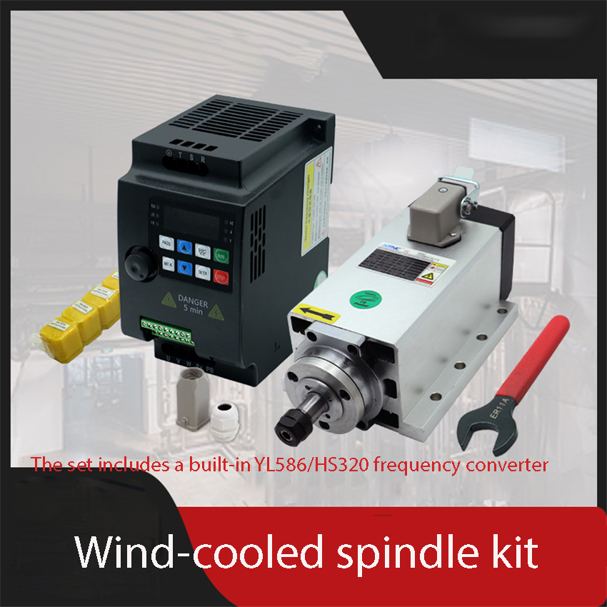1.5kw HIZ80x73-1.5 quadrado re - Air Cooled 1.5Kw Spindle Motor Inverter 110V avaliação e preço