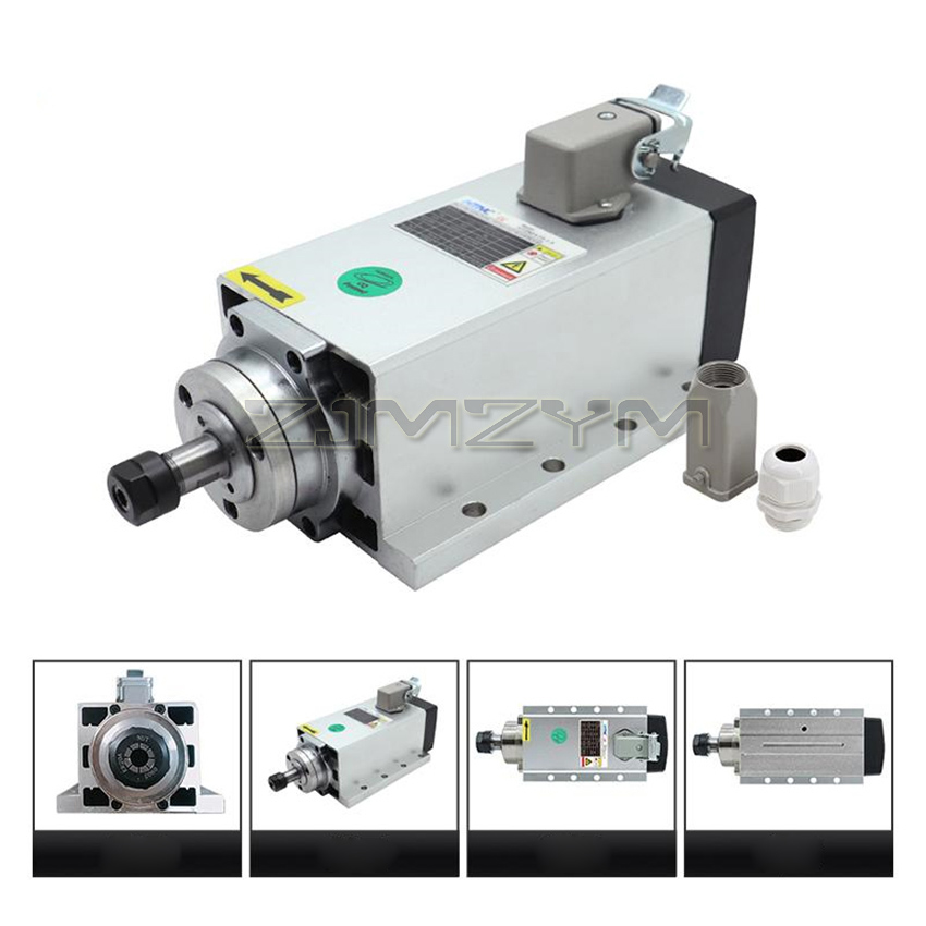 1.5kw HIZ80x73-1.5 quadrado re - Air Cooled 1.5Kw Spindle Motor Inverter 110V avaliação e preço