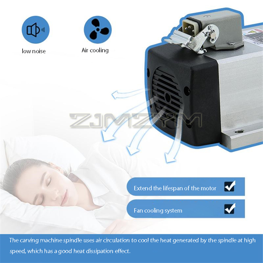 1.5kw HIZ80x73-1.5 quadrado re - Air Cooled 1.5Kw Spindle Motor Inverter 110V avaliação e preço