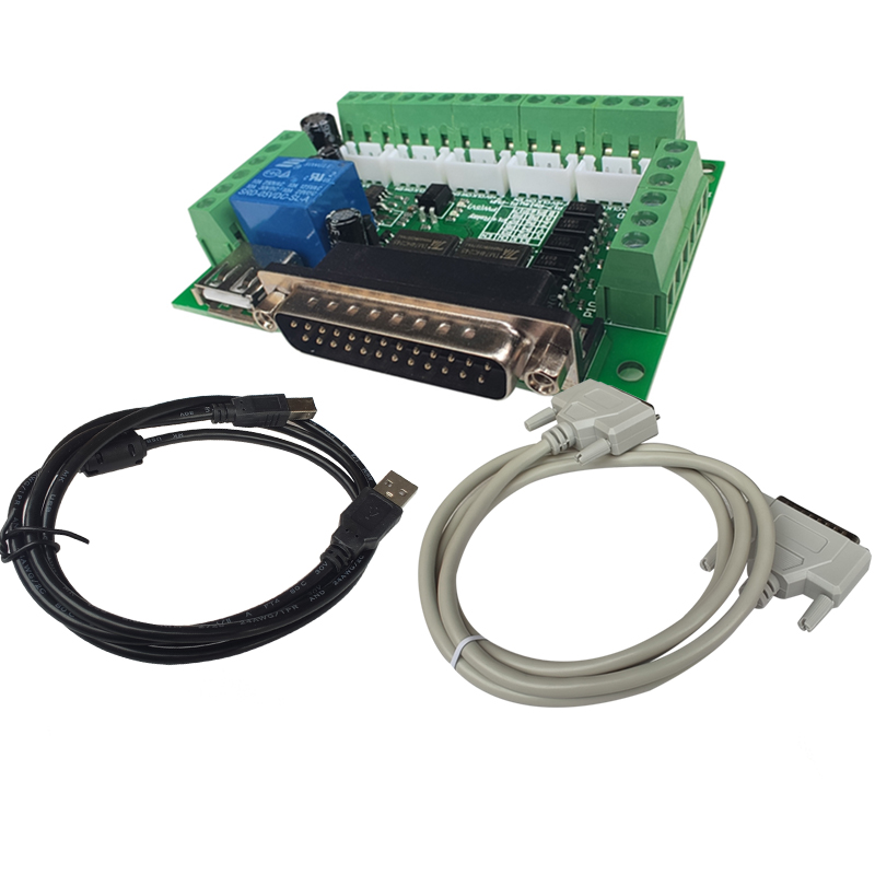 1 Conjunto de Placa Adaptadora - 5 Axis Cnc Breakout Board Interface Mach3 avaliação e preço