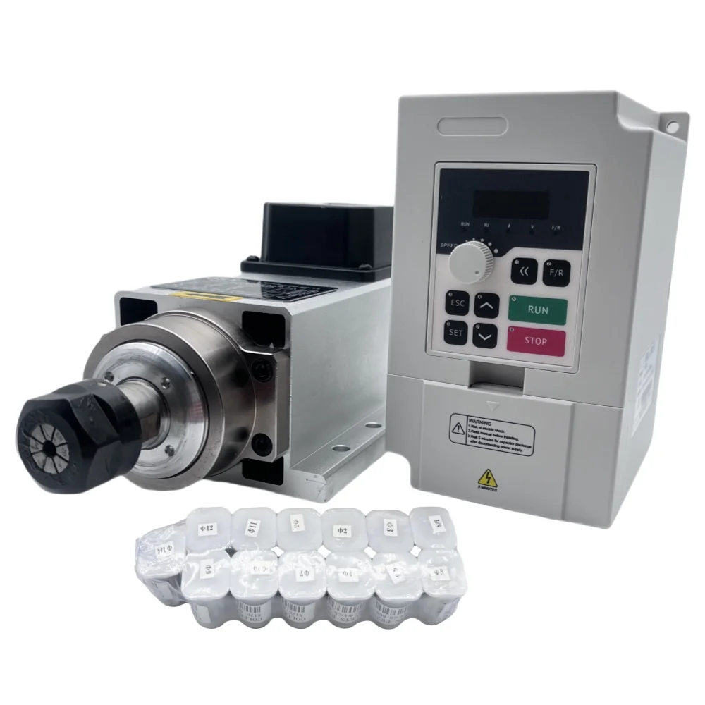 Kit de Motor Spindle CNC 1.5KW - Air Cooled 1.5Kw Spindle Motor Inverter 110V avaliação e preço