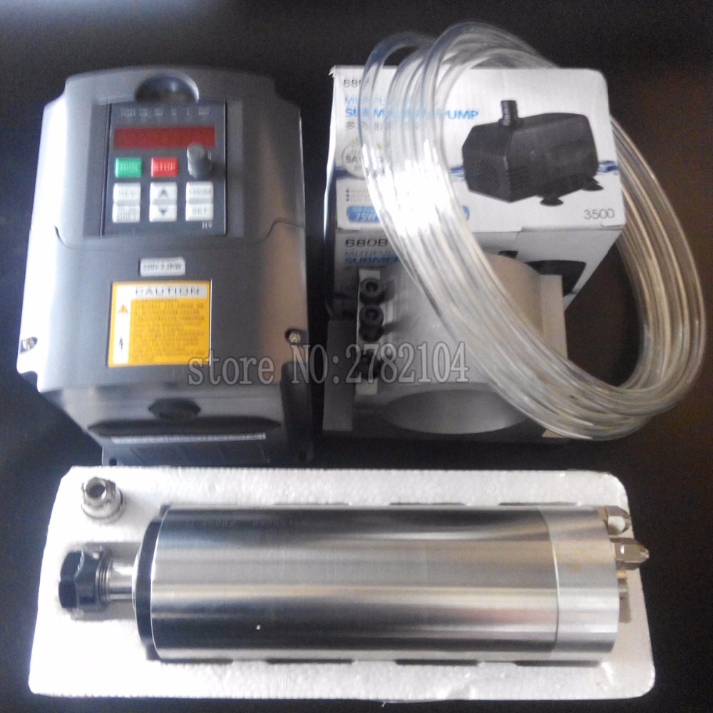 Kit de eixo refrigerado a água - 2.2Kw Water Cooled Spindle Kit Vfd avaliação e preço