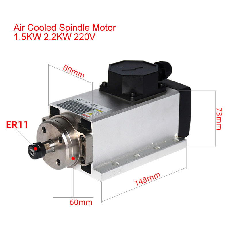 Motor Spindle CNC 800W 1.5KW 2 - Er20 Collet Chuck Spindle Motor 220V avaliação e preço