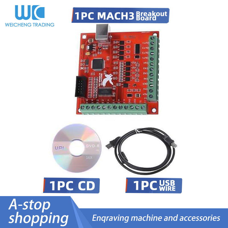 1 Conjunto: 1 Placa de Interfa - Mach3 Usb Cnc Controller 4 Axis 100Khz avaliação e preço